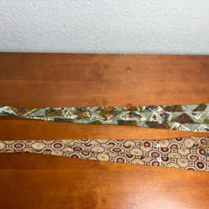 Lot of 2 Gian Marco Venturi Silk Ties Vintage Floral Geometric Made in Italy – photo 8