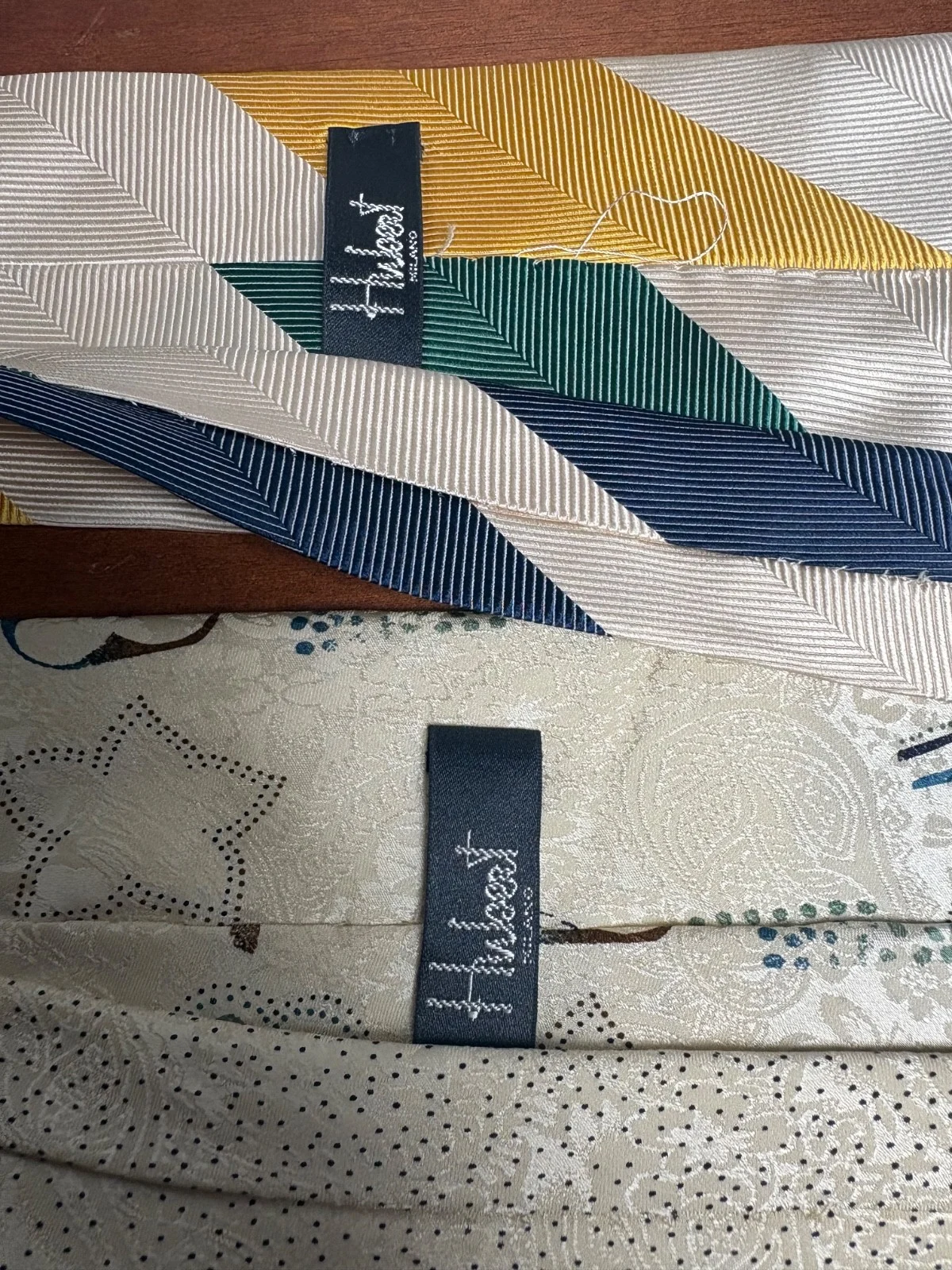 Hubert Milano 100% Silk Tie Lot of 2 Made in Italy – photo 15