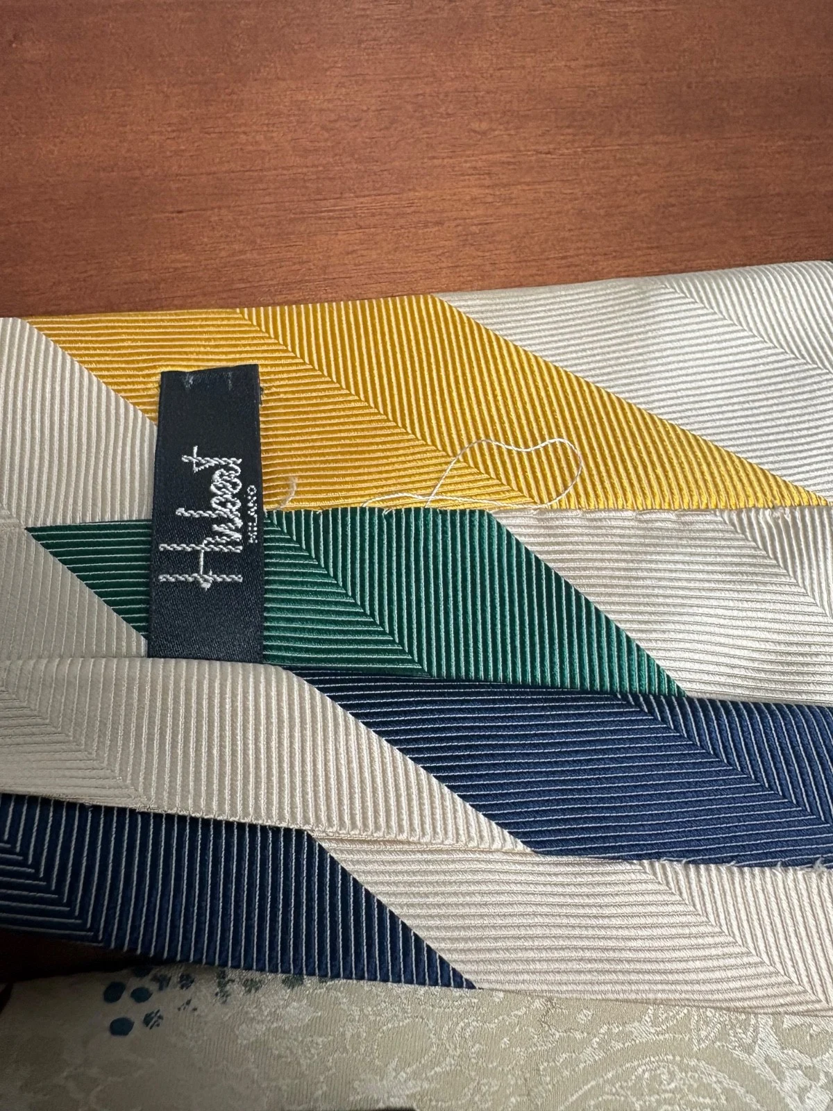 Hubert Milano 100% Silk Tie Lot of 2 Made in Italy – photo 16