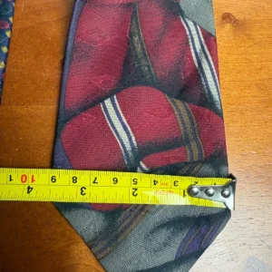 Lot of 2 XMI Silk Ties Hand Made in USA Imported Silk from Italy Geometric – photo 3