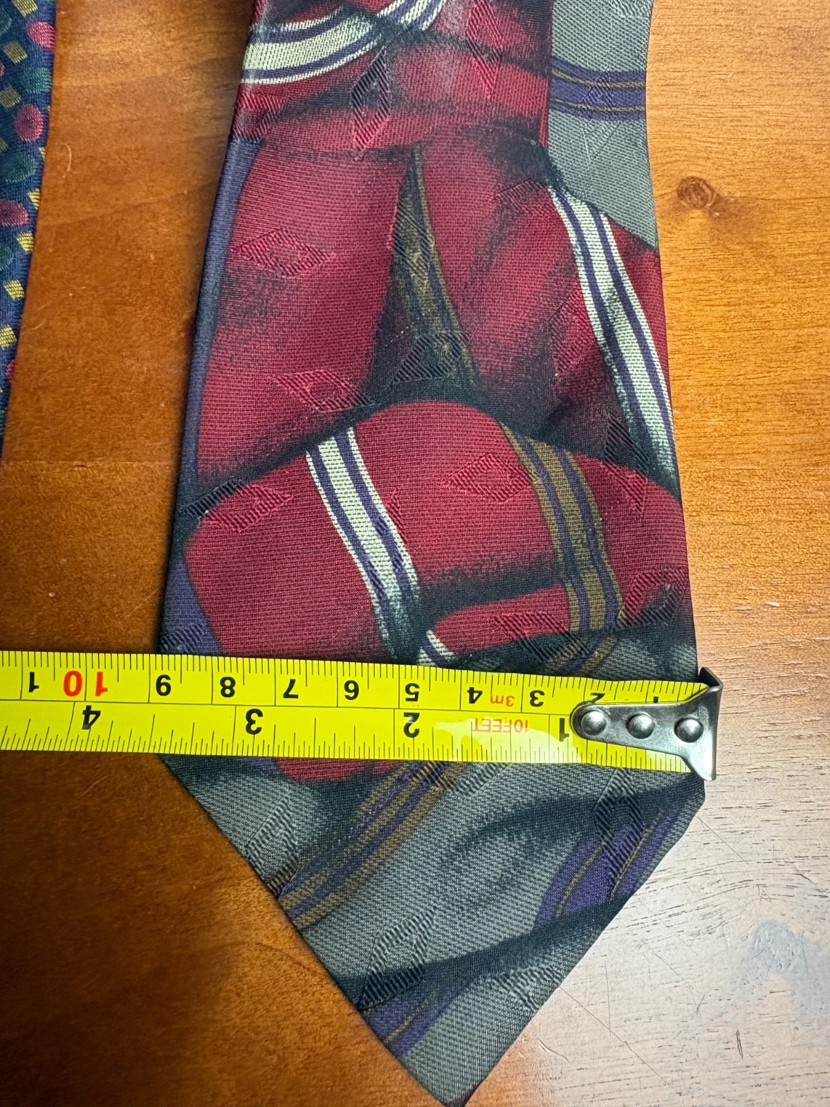 Lot of 2 XMI Silk Ties Hand Made in USA Imported Silk from Italy Geometric – photo 3