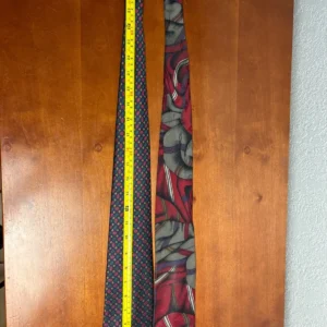 Lot of 2 XMI Silk Ties Hand Made in USA Imported Silk from Italy Geometric – photo 8