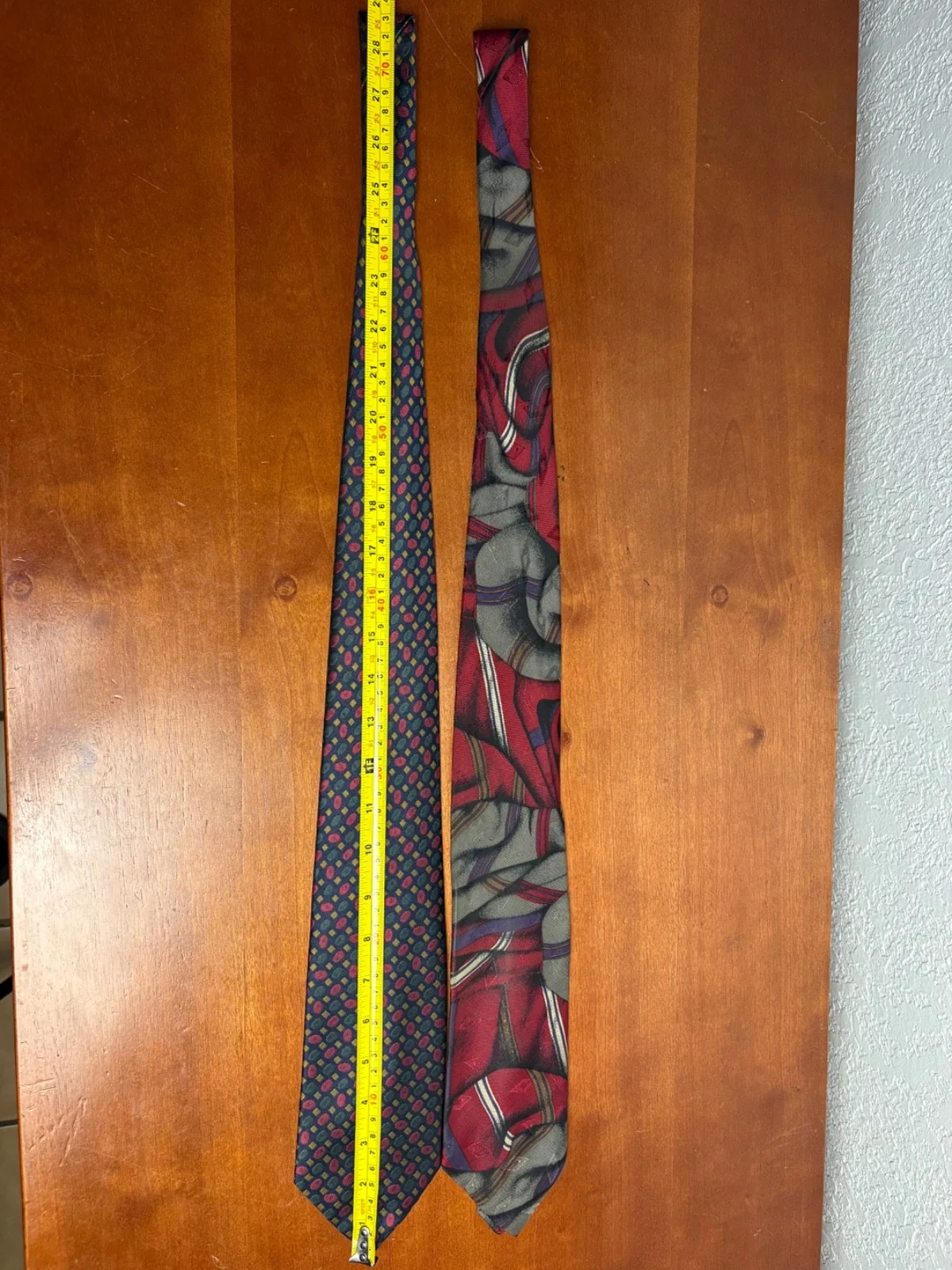 Lot of 2 XMI Silk Ties Hand Made in USA Imported Silk from Italy Geometric – photo 8