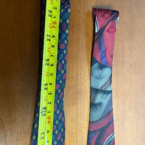 Lot of 2 XMI Silk Ties Hand Made in USA Imported Silk from Italy Geometric – photo 9