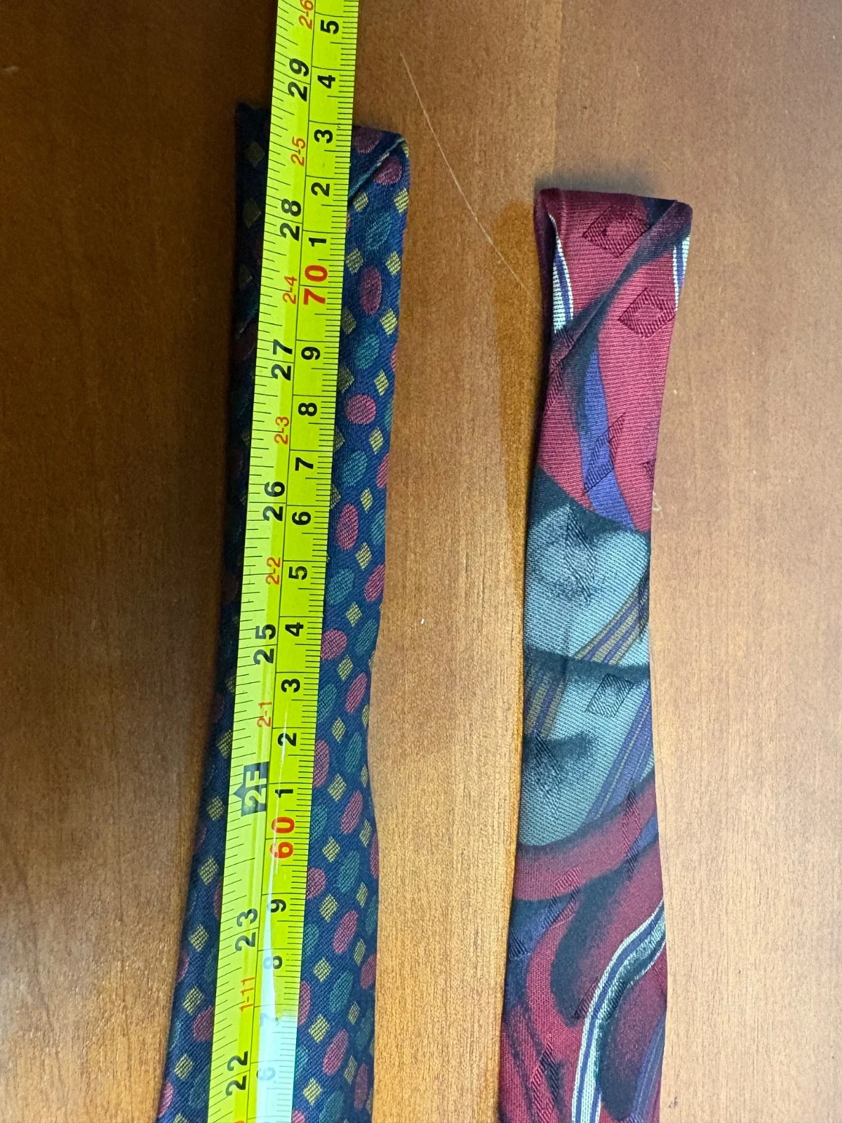 Lot of 2 XMI Silk Ties Hand Made in USA Imported Silk from Italy Geometric – photo 9