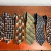 Jhane Barnes Silk Necktie Lot 6 Vintage Geometric Abstract Patterns Designer Tie