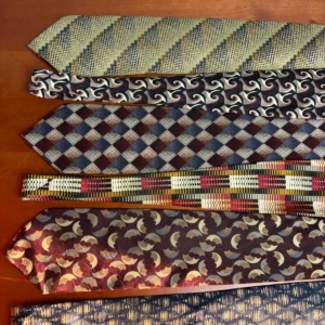 Jhane Barnes Silk Necktie Lot 6 Vintage Geometric Abstract Patterns Designer Tie – photo 10