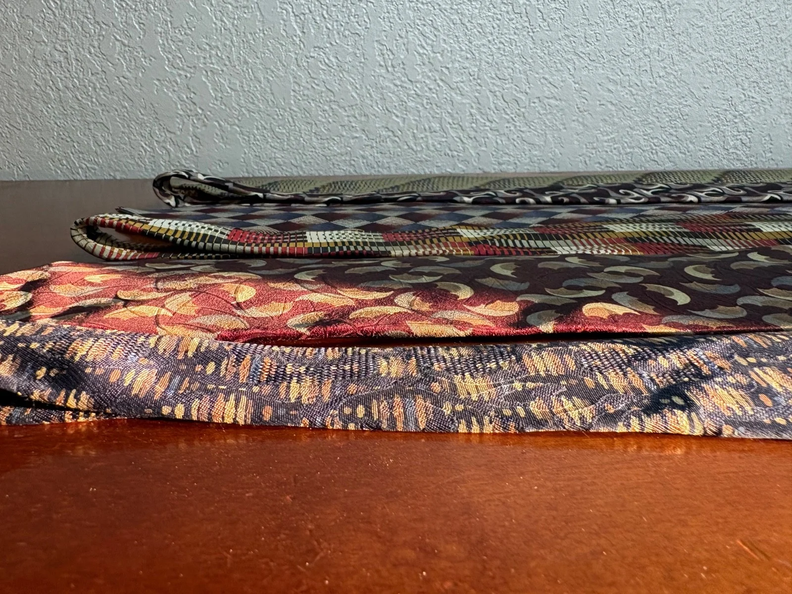 Jhane Barnes Silk Necktie Lot 6 Vintage Geometric Abstract Patterns Designer Tie – photo 11