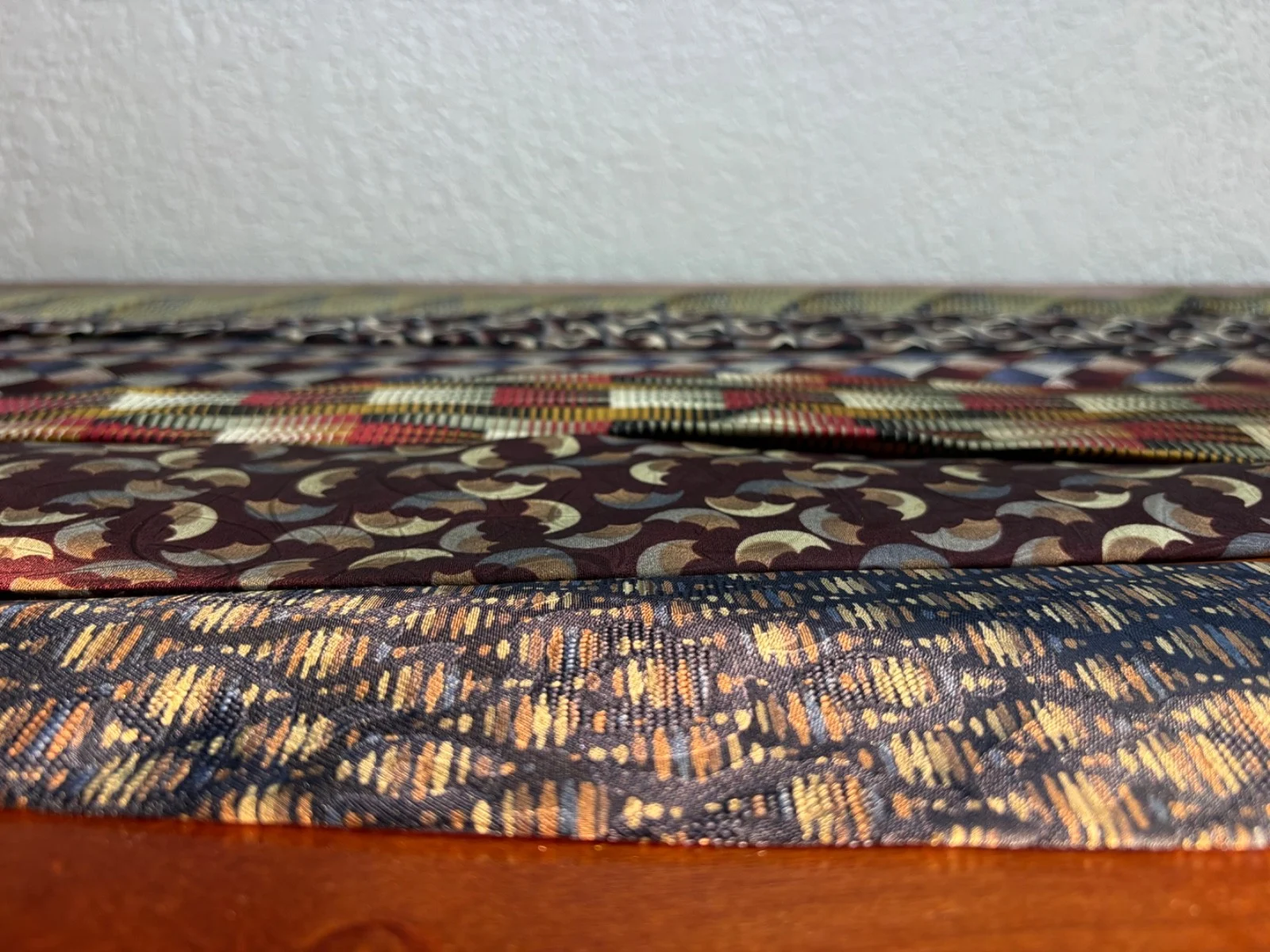 Jhane Barnes Silk Necktie Lot 6 Vintage Geometric Abstract Patterns Designer Tie – photo 12