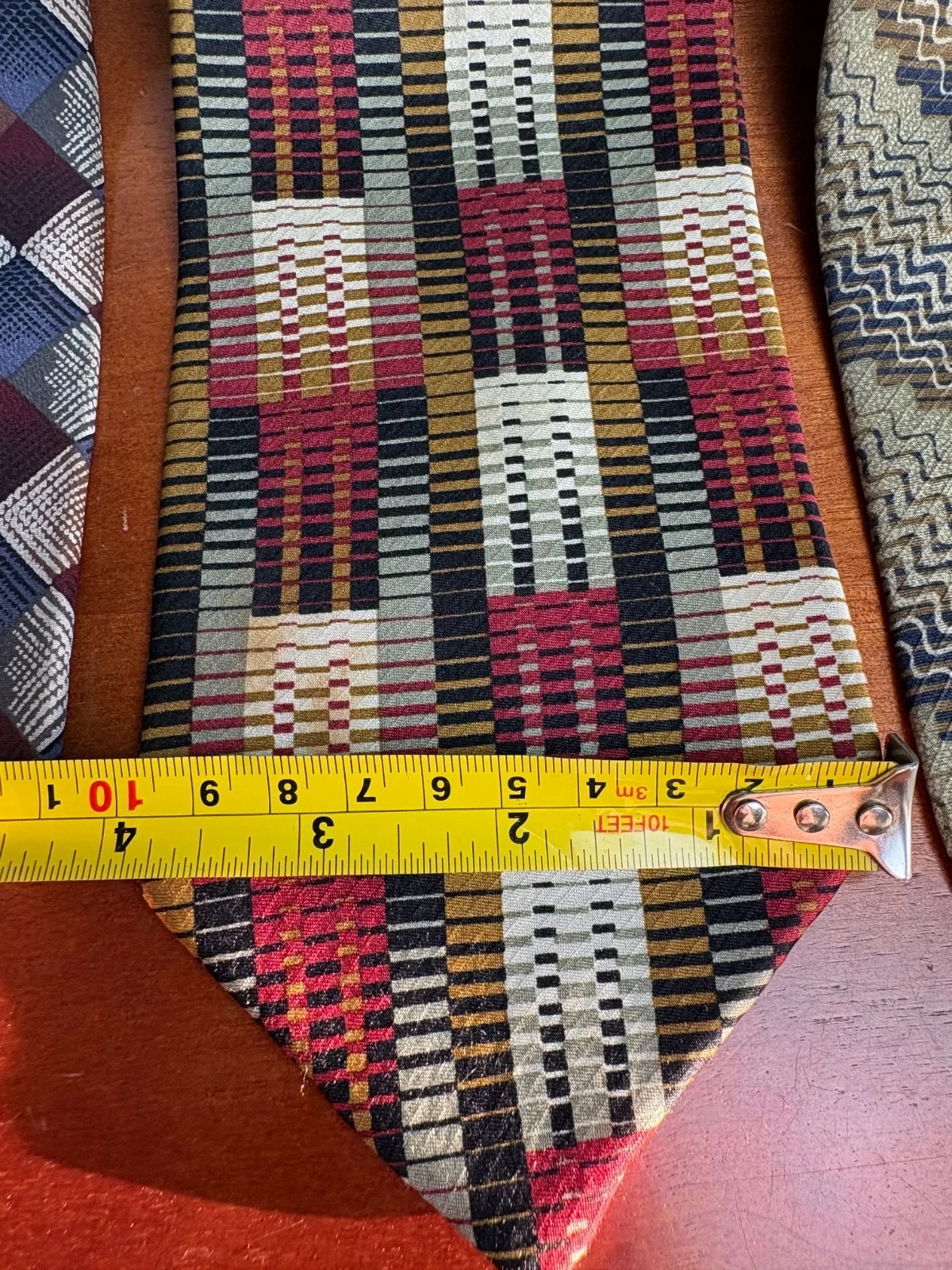 Jhane Barnes Silk Necktie Lot 6 Vintage Geometric Abstract Patterns Designer Tie – photo 4