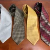 Lot of 4 Joseph & Feiss International 100% Silk Ties Geometric Abstract Patterns
