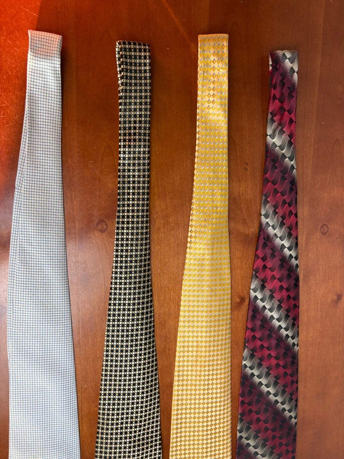 Lot of 4 Joseph & Feiss International 100% Silk Ties Geometric Abstract Patterns – photo 11