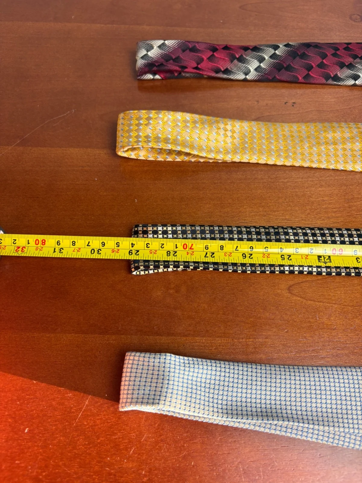Lot of 4 Joseph & Feiss International 100% Silk Ties Geometric Abstract Patterns – photo 13