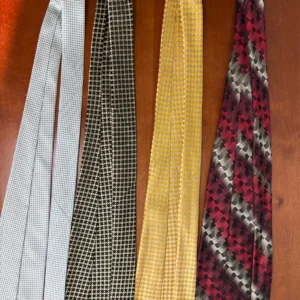 Lot of 4 Joseph & Feiss International 100% Silk Ties Geometric Abstract Patterns – photo 16
