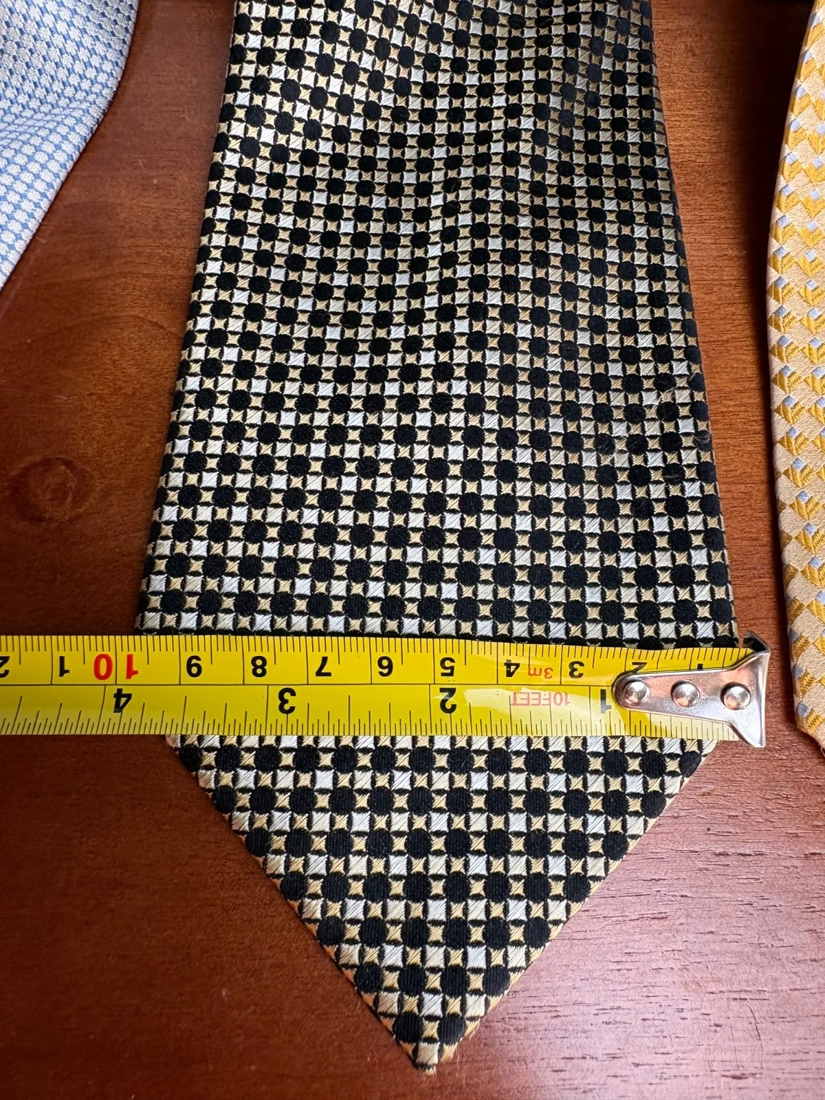 Lot of 4 Joseph & Feiss International 100% Silk Ties Geometric Abstract Patterns – photo 7