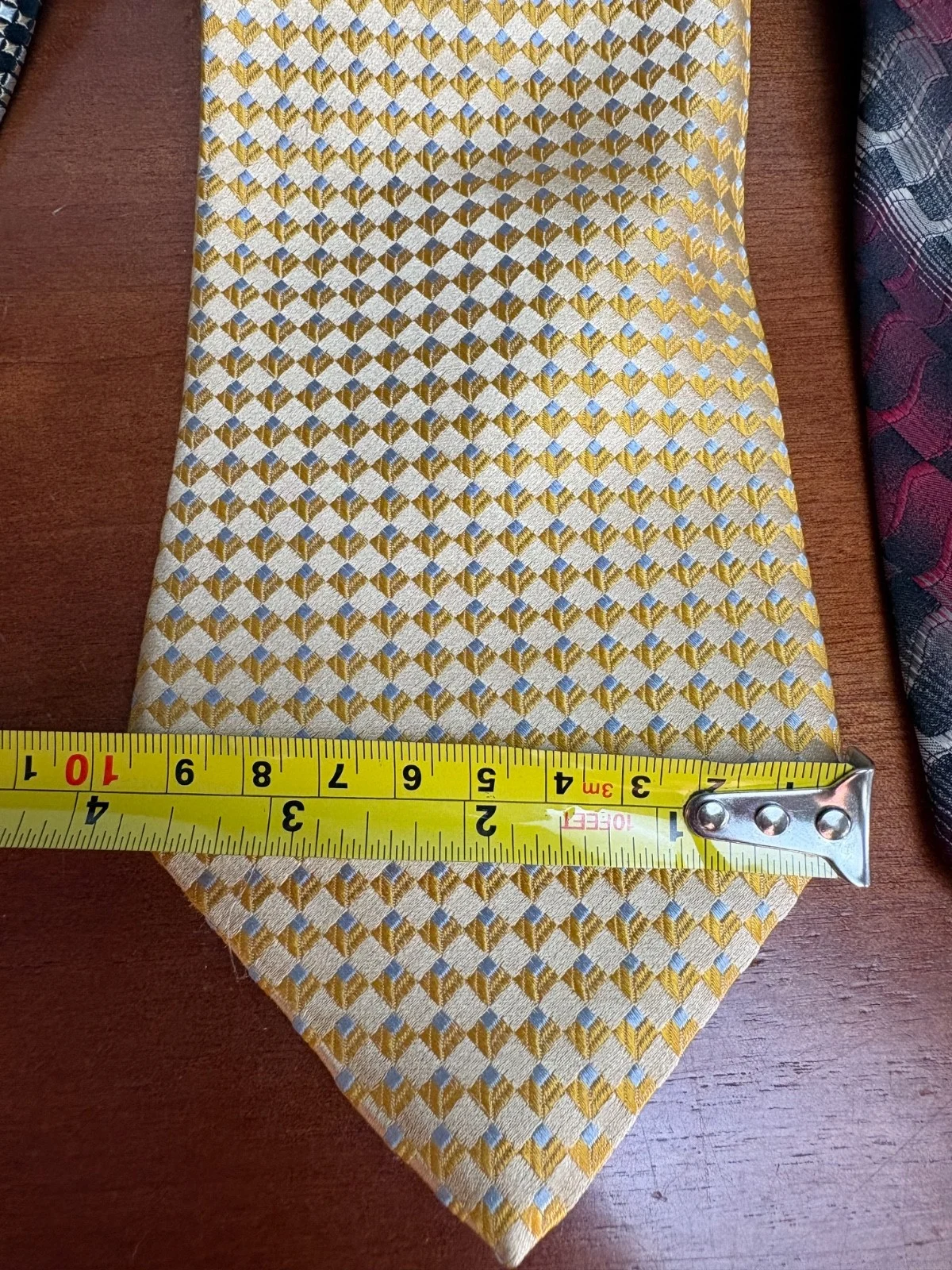 Lot of 4 Joseph & Feiss International 100% Silk Ties Geometric Abstract Patterns – photo 8