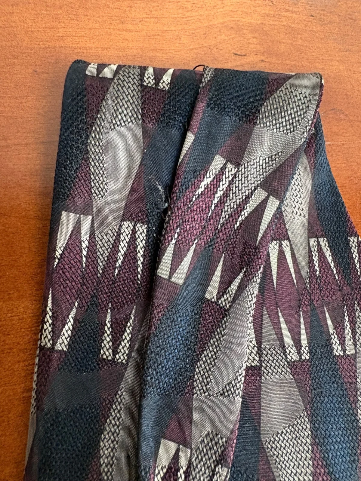 Robert Talbott Best of Class Silk Tie Italy Geometric Abstract Burgundy Gray – photo 10