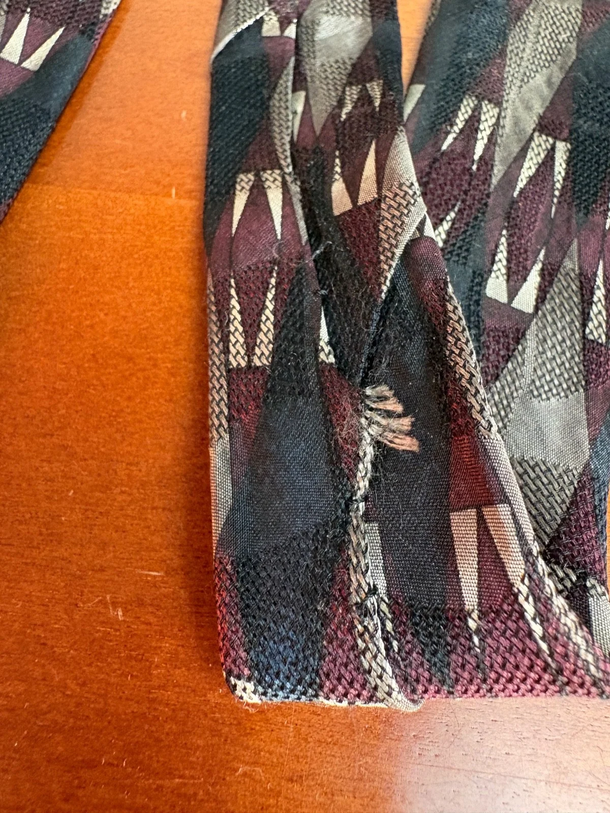 Robert Talbott Best of Class Silk Tie Italy Geometric Abstract Burgundy Gray – photo 16