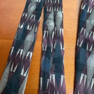 Robert Talbott Best of Class Silk Tie Italy Geometric Abstract Burgundy Gray – photo 18