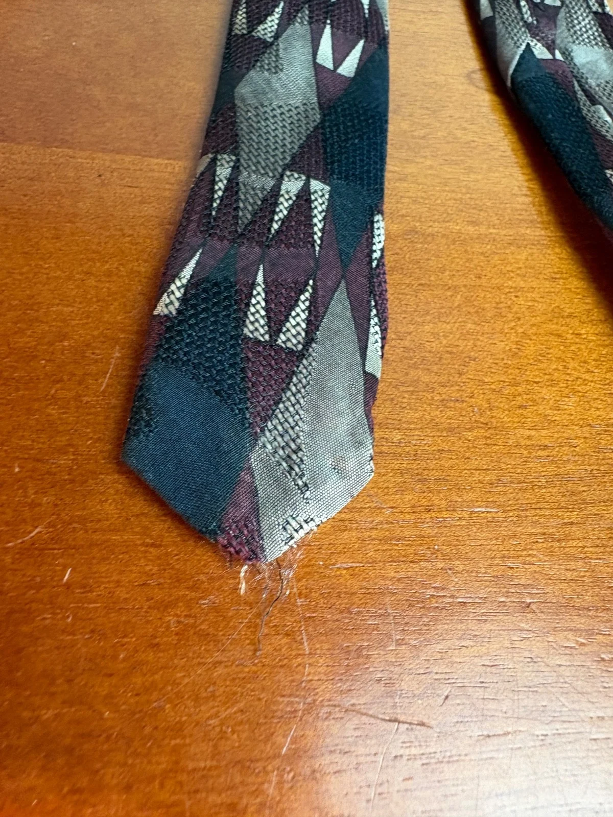 Robert Talbott Best of Class Silk Tie Italy Geometric Abstract Burgundy Gray – photo 19