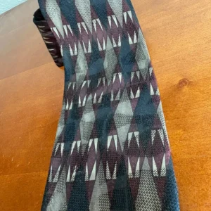 Robert Talbott Best of Class Silk Tie Italy Geometric Abstract Burgundy Gray – photo 3