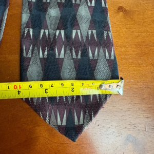 Robert Talbott Best of Class Silk Tie Italy Geometric Abstract Burgundy Gray – photo 4