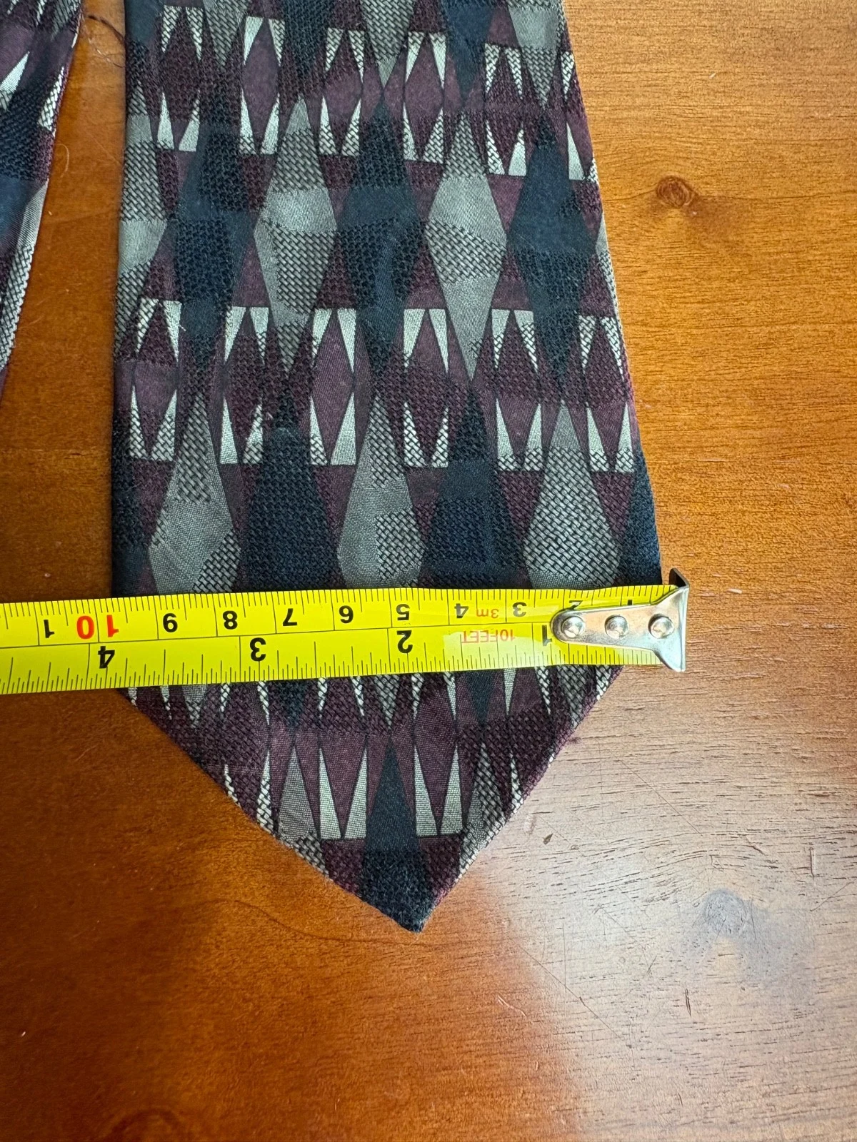 Robert Talbott Best of Class Silk Tie Italy Geometric Abstract Burgundy Gray – photo 4
