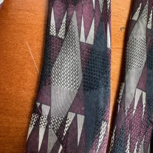 Robert Talbott Best of Class Silk Tie Italy Geometric Abstract Burgundy Gray – photo 8