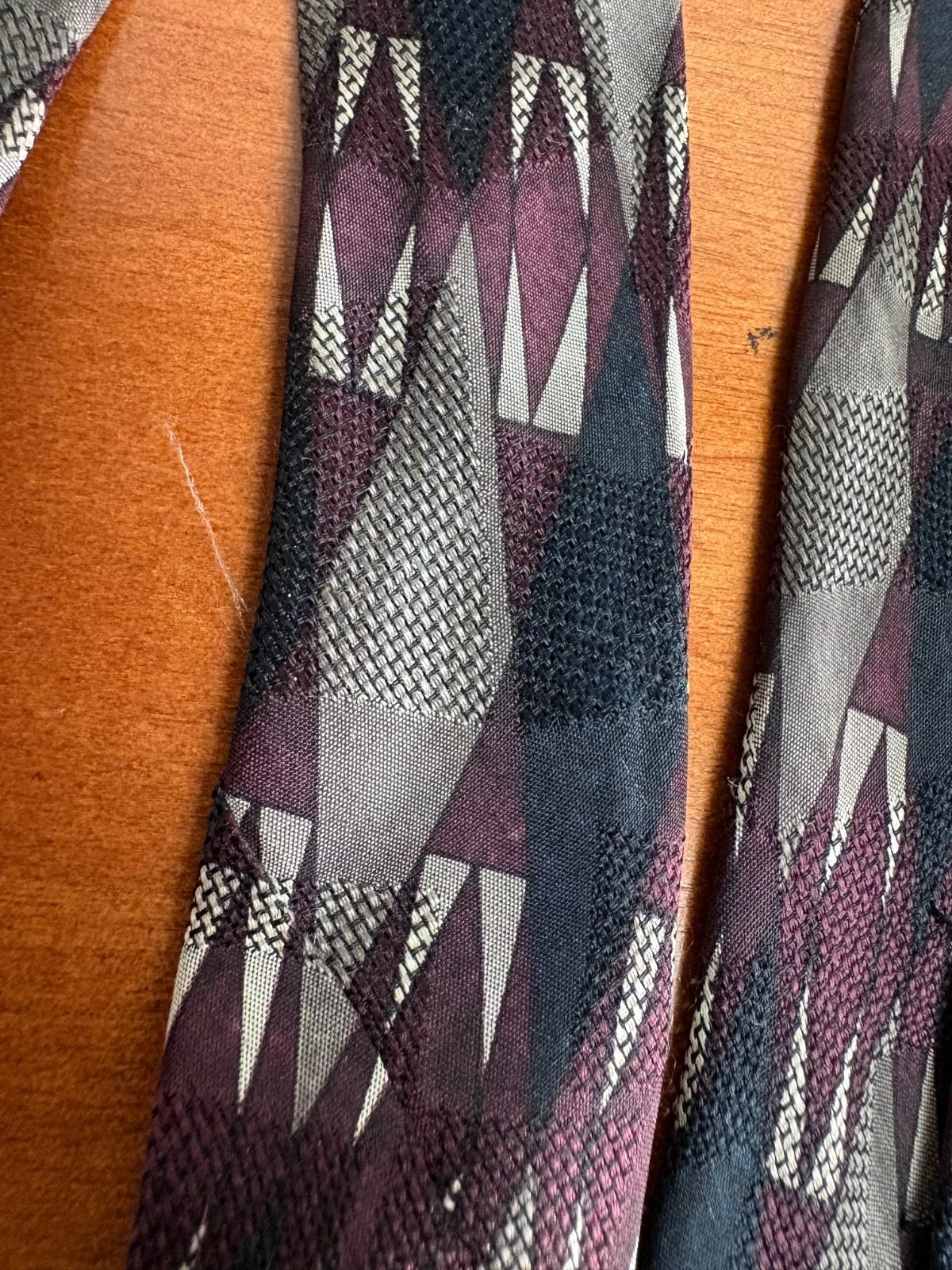 Robert Talbott Best of Class Silk Tie Italy Geometric Abstract Burgundy Gray – photo 8