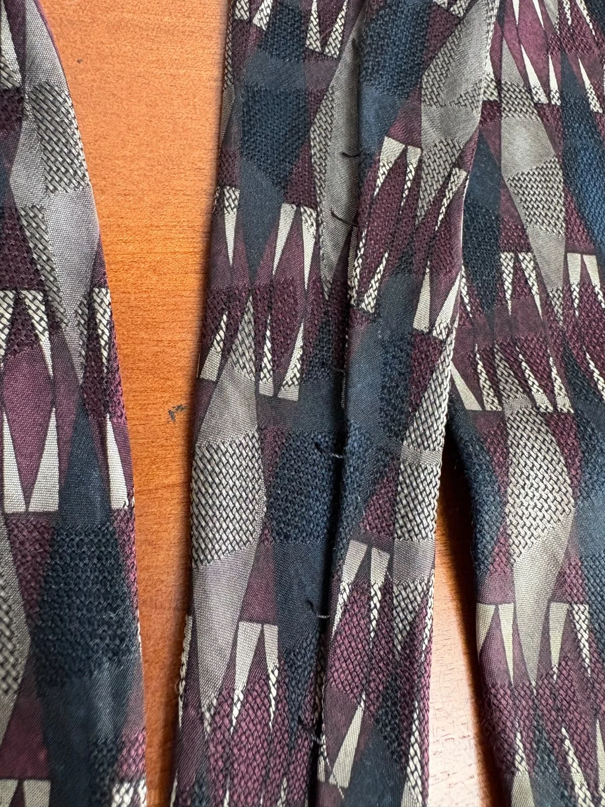Robert Talbott Best of Class Silk Tie Italy Geometric Abstract Burgundy Gray – photo 9