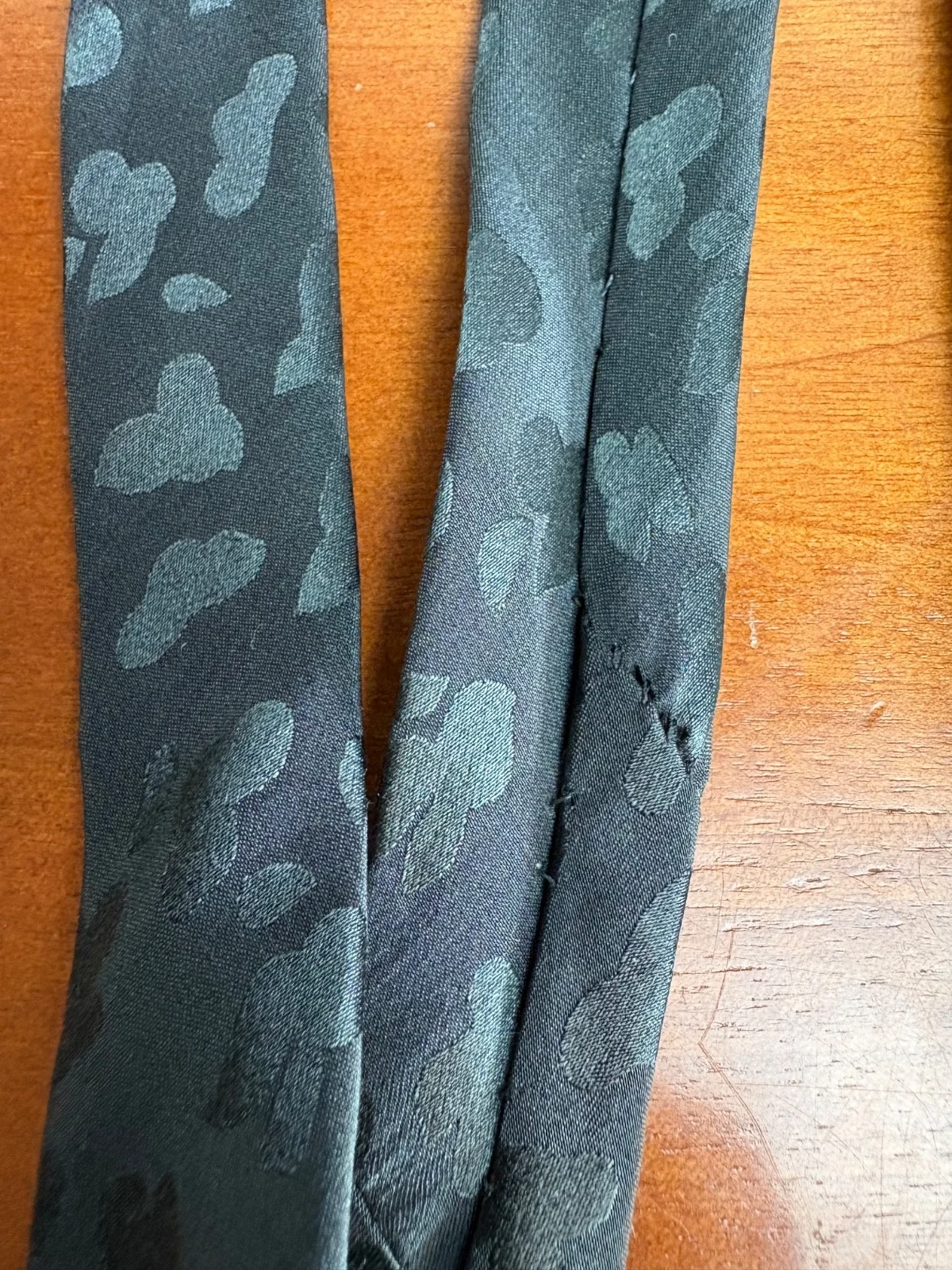 Robert Daskal Hand Painted 100% Silk Tie Abstract Teal Gold Geometric – photo 5