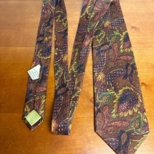 Joseph Abboud Men's Silk Tie Brown Paisley Floral Made in Italy – photo 3