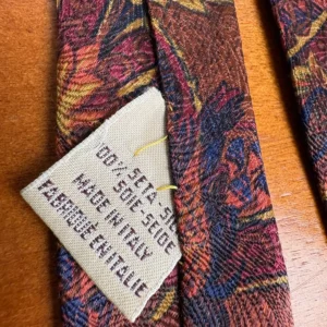Joseph Abboud Men's Silk Tie Brown Paisley Floral Made in Italy – photo 4