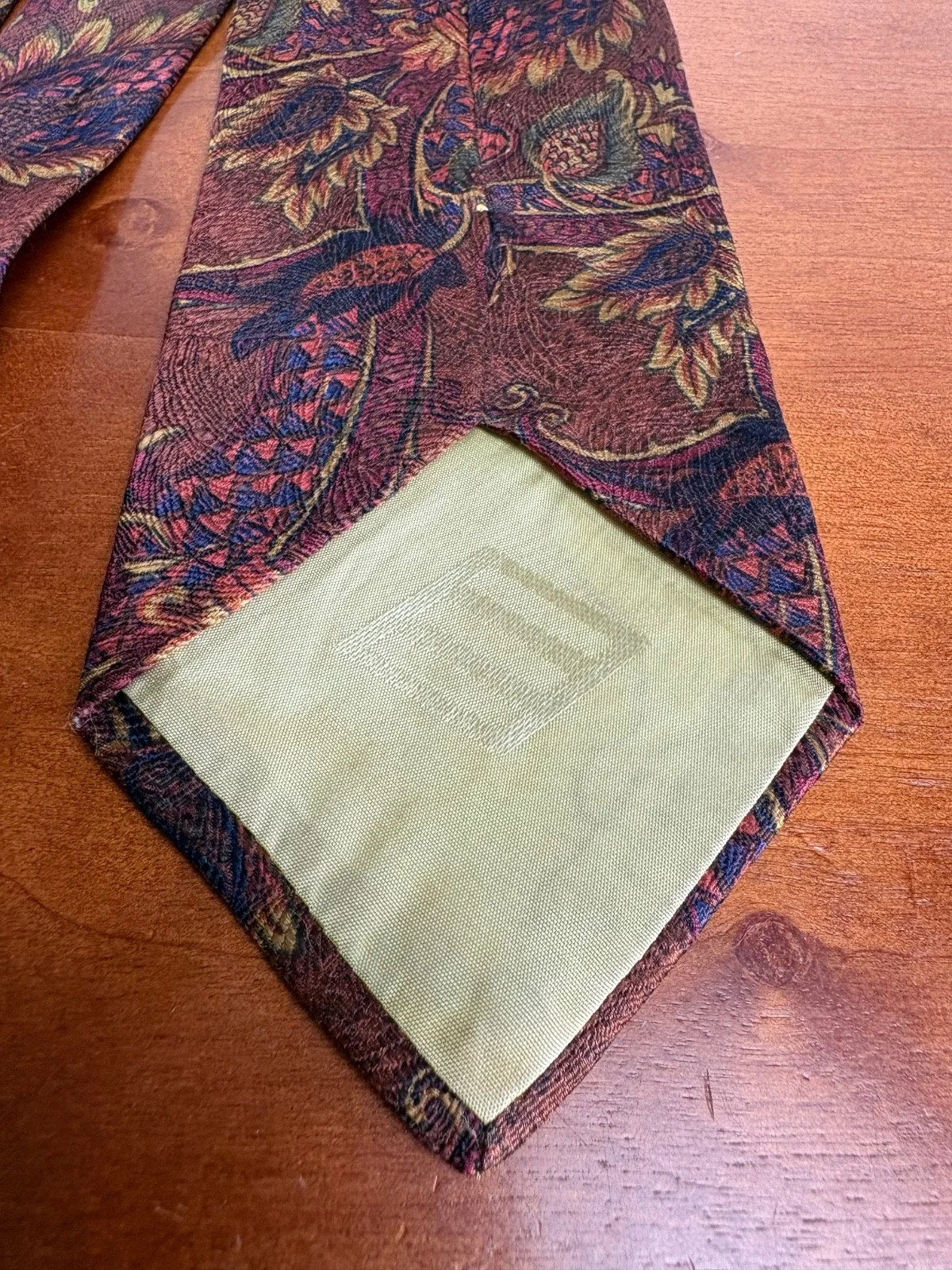 Joseph Abboud Men's Silk Tie Brown Paisley Floral Made in Italy – photo 8