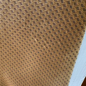 Pierre Balmain Couture Silk Tie Gold Geometric Basketweave Made in USA 4" Wide – photo 3