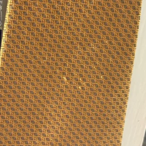 Pierre Balmain Couture Silk Tie Gold Geometric Basketweave Made in USA 4" Wide – photo 4