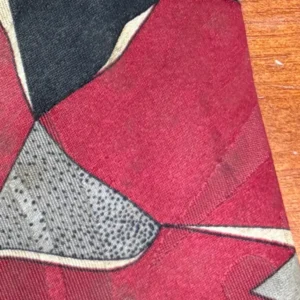 Screenplay by Martin Wong Silk Tie Red Abstract Geometric Vintage Men's Necktie – photo 5