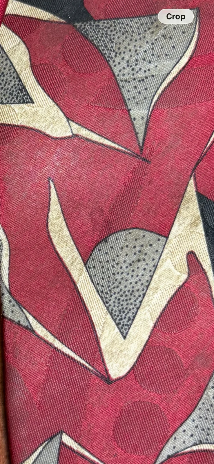 Screenplay by Martin Wong Silk Tie Red Abstract Geometric Vintage Men's Necktie – photo 6