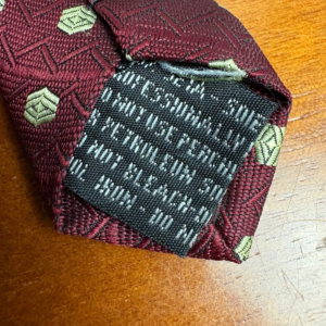 Gianni Versace Silk Tie Burgundy Red Geometric Pattern Made in Italy – photo 10