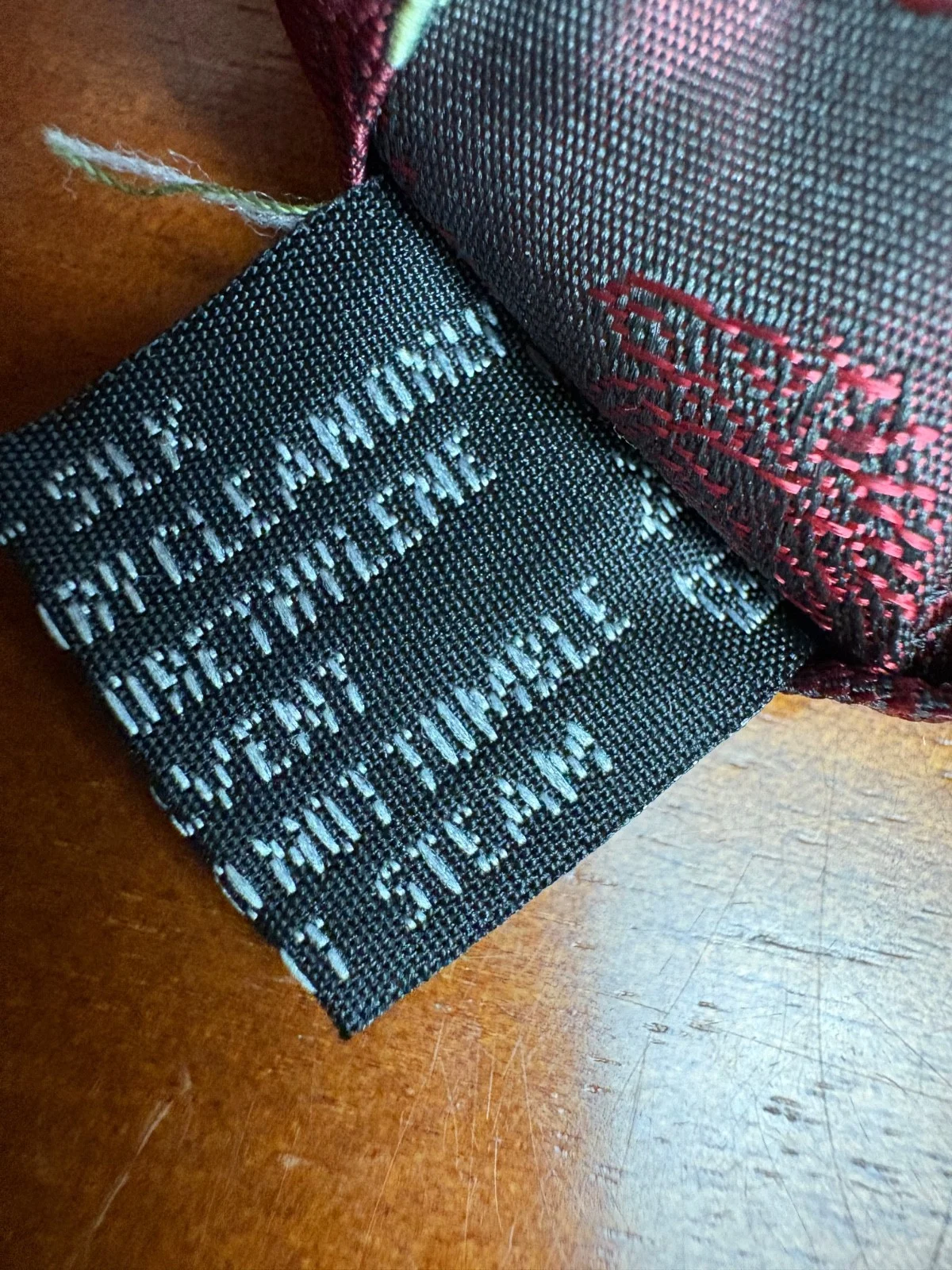 Gianni Versace Silk Tie Burgundy Red Geometric Pattern Made in Italy – photo 11