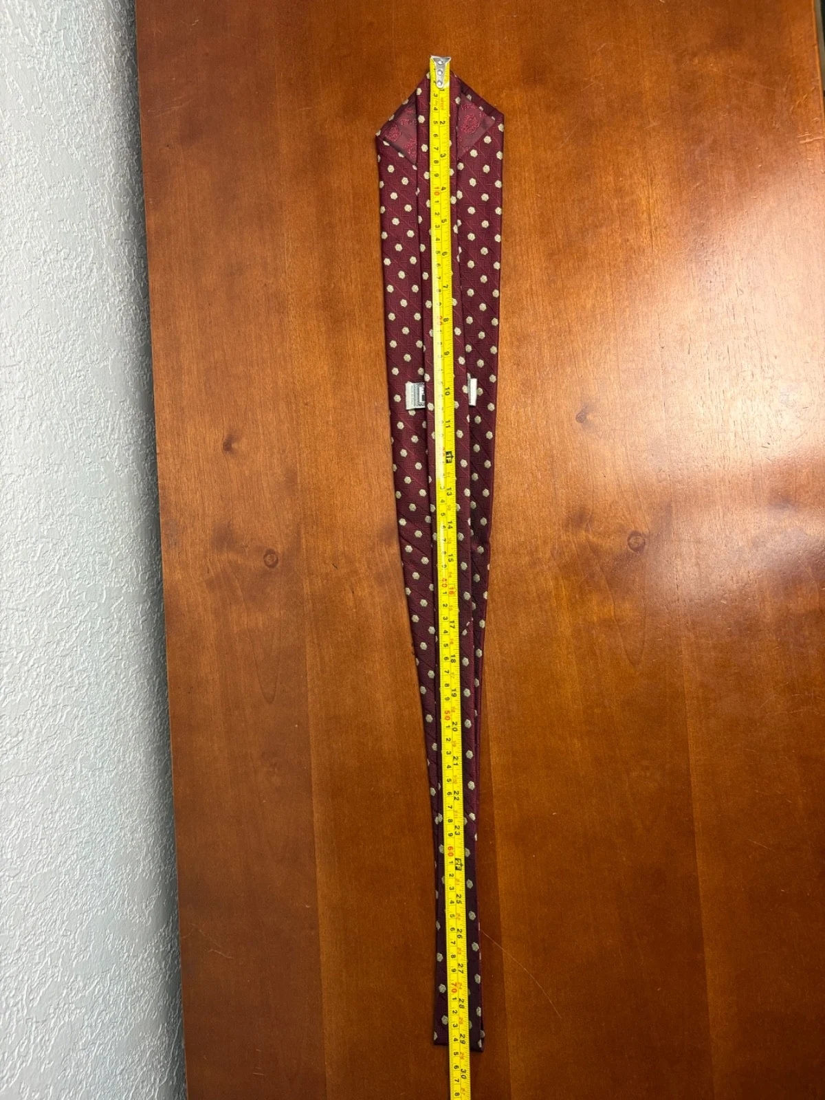 Gianni Versace Silk Tie Burgundy Red Geometric Pattern Made in Italy – photo 19