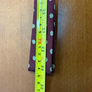 Gianni Versace Silk Tie Burgundy Red Geometric Pattern Made in Italy – photo 20
