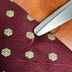 Gianni Versace Silk Tie Burgundy Red Geometric Pattern Made in Italy – photo 4