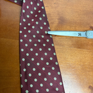 Gianni Versace Silk Tie Burgundy Red Geometric Pattern Made in Italy – photo 5