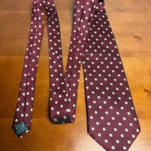 Gianni Versace Silk Tie Burgundy Red Geometric Pattern Made in Italy – photo 9