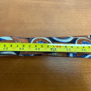 Vintage J. Riggins Hunting Horn Silk Tie Brown Blue Paisley Geometric – photo 13