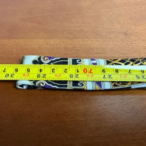 Emilio Romano Italy Silk Tie Geometric Art Deco Gold Purple Black White Handmade – photo 12