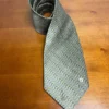 Versace Classic V2 Silk Tie Gray Yellow Polka Dot Medusa Logo Made In Italy