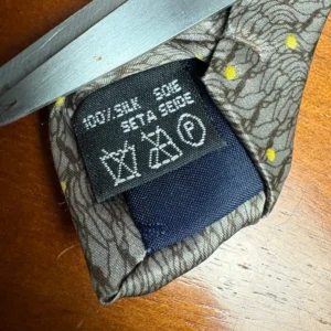 Versace Classic V2 Silk Tie Gray Yellow Polka Dot Medusa Logo Made In Italy – photo 5