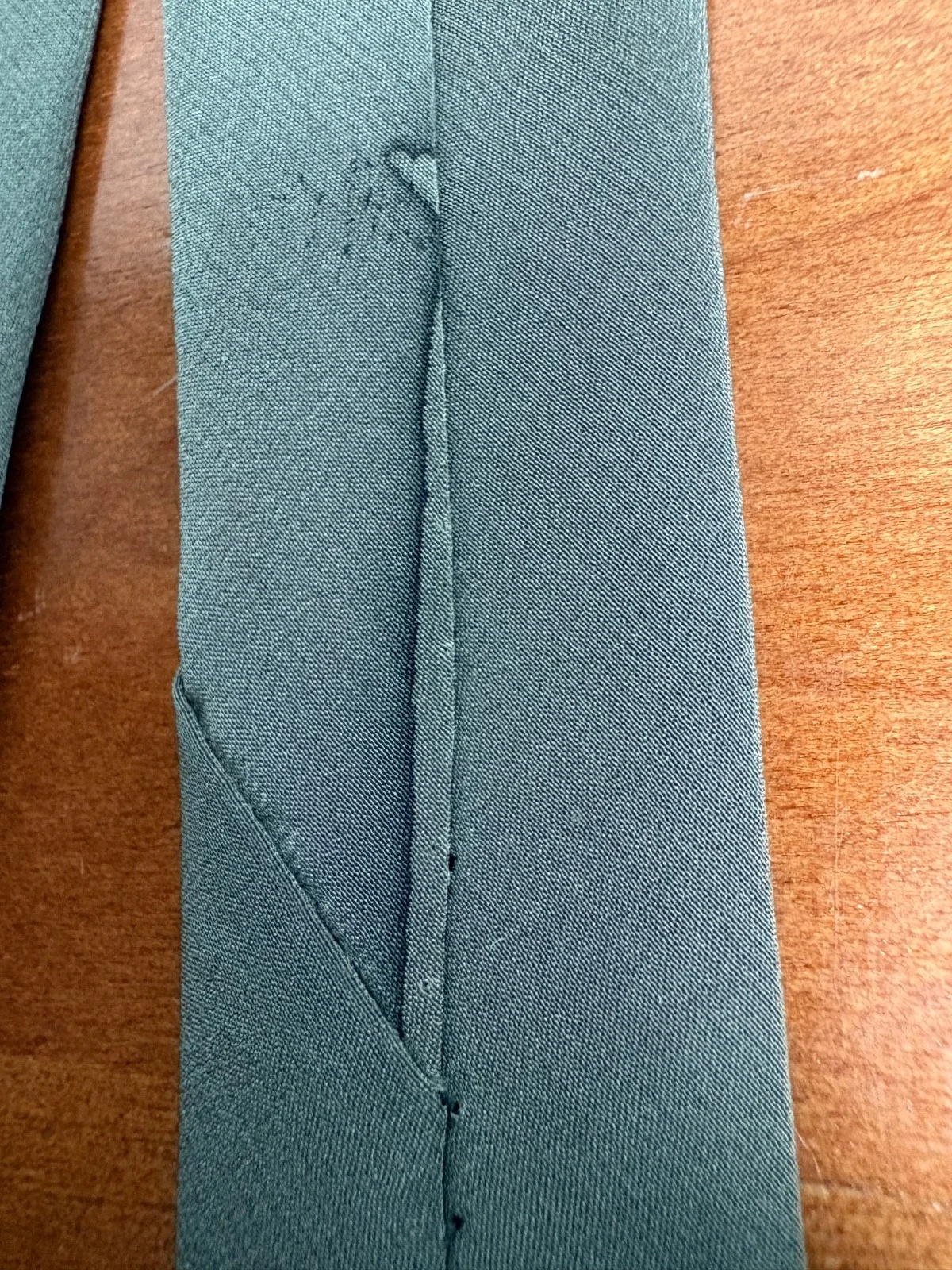 M.R. Murphy Hand Painted Silk Tie Vintage Sage Green Black Abstract Geometric – photo 10